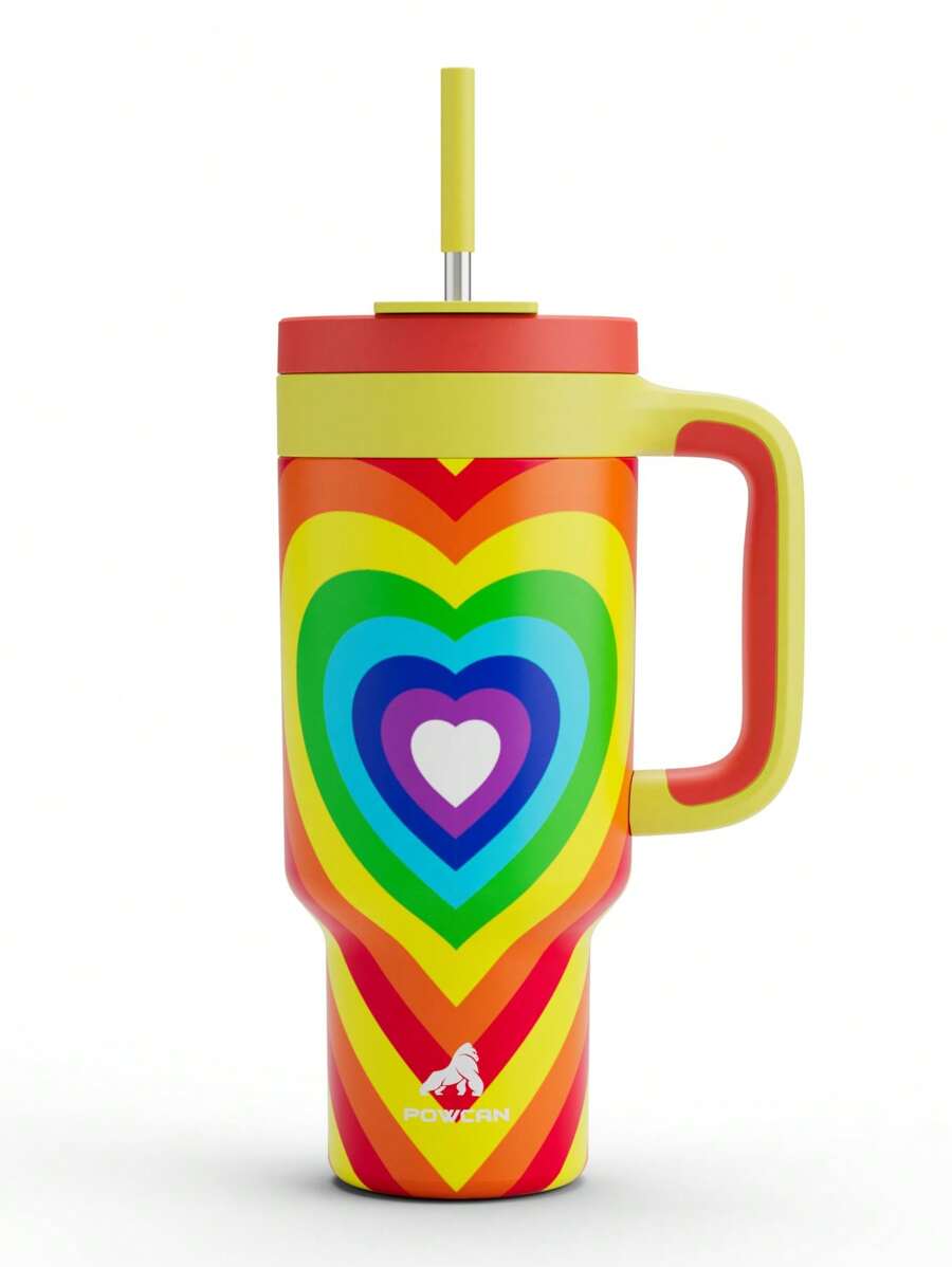 Bình nước giữ nhiệt chân không 40oz có nắp và ống hút, cốc du lịch cách nhiệt bằng thép không gỉ, giữ lạnh đến 34 giờ hoặc giữ nóng đến 10 giờ, tiện lợi mang theo khi cắm trại ngoài trời (thể thao).