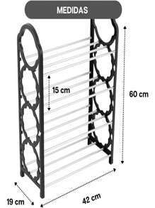 4-Tier Shoe Rack Shoe Organizer For 8 Pairs Of Sneakers, Detachable - 紫色 - 查看 4