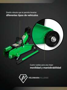 2 Ton Portable Hydraulic Jack For Car With Mechanic Tool Case - Green - View 7