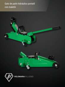 2 Ton Portable Hydraulic Jack For Car With Mechanic Tool Case - Green - View 3
