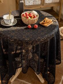 1pc Lace Tablecloth, Wavy Edge Decor, Polyester Material, Suitable For Living Room, Dining Room, Holiday Party, Wedding Decor - Multicolor - View 25