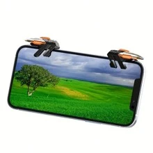 Mobile Game Trigger Controller, Six-Finger Gamepad Buttons, High-Sensitivity Joystick Aiming And Shooting L1 R1 Alloy Buttons, Compatible With Various Mobile Phone/Tablet Action Games