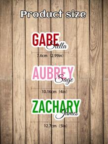 10Pcs Personalized Name Sticker-22 Styles,Custom Name Sticker,Waterproof Vinyl Sticker For Laptop Water Bottle Phone Case Cars Merchandise Decor Decal ,The Ideal Gifts For Teacher, Girl,Boy,Friends,Personalized Ornaments,Holiday Gifts,3 Sizes, Colorful, - Multicolor - View 11
