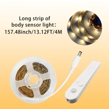 1 pezzo di luce a striscia LED flessibile con sensore di movimento intelligente, alimentata a batteria o tramite USB, con luce bianca calda/bianca fredda opzionale, adatta per scale, ingressi, armadi, sale studio, camere da letto (batterie non incluse).