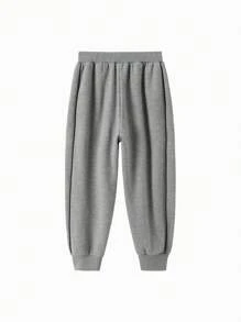 Balabala Pantalones con forro térmico para niños preadolescentes, pantalones casuales y elegantes para el invierno 2024