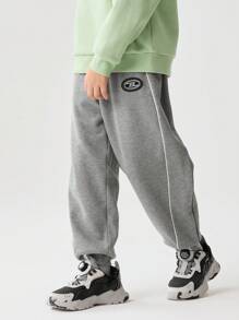 Balabala Pantalones con forro térmico para niños preadolescentes, pantalones casuales y elegantes para el invierno 2024