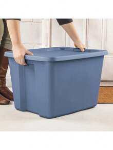 Sterilite 18 Gallon Tote Box Plastic, Set Of 8 - Bluemoonlight - View 4