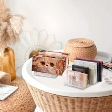 1pc/2pcs Eyeshadow Palette Storage Box, Eyeshadow Organizer, Makeup Storage Display Rack, Suitable For Vanity, Bathroom Countertop, Cabinet, Photography Props - Multicolor - View 4