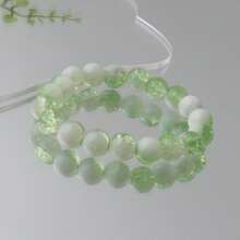8mm Multi-Color Crackle Glaze Beaded Friendship Bracelet Set For Women - 3pcs Milk Popcorn - View 3