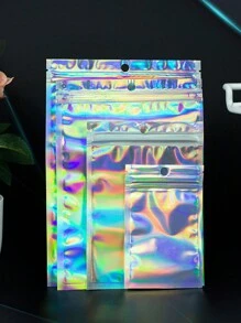 100pcs/Set Rainbow Laser Film Self-Sealing Bags Jewelry Ornaments Packaging Bags Gift Packaging Self-Sealing Bags