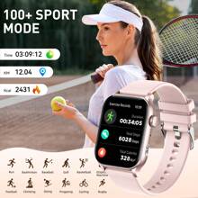 PAKRYS 1pc Smart Watches For Men Women(Answer/Dial Calls) With LED Flashlight 1.952" AMOLED Display Fitness Tracker With Heart Rate SpO2 Sleep Monitor 100+ Sports Mode Smartwatch For IOS Android
