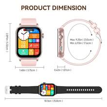 PAKRYS 1pc Smart Watches For Men Women(Answer/Dial Calls) With LED Flashlight 1.952" AMOLED Display Fitness Tracker With Heart Rate SpO2 Sleep Monitor 100+ Sports Mode Smartwatch For IOS Android