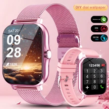 1pc Smart Watch For Men & Women With Metal Band & Additional Silicone Strap, 1.83" Touchscreen, Calling Function, Alarm, Message Reminder, Multi-Sport Modes, Step & Calorie Counter, USB Charging, Compatible With Android & IOS - 240P TFT Display, 180mAh Lithium-Ion Battery, Suitable As Holiday Gift