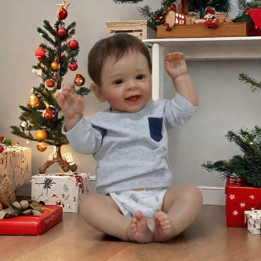 1 Búp bê vải Yannick Baby Reborn 22 inch giống như búp bê sơ sinh với trang phục và phụ kiện làm quà tặng sinh nhật và Giáng sinh cho trẻ em - Nhiều màu - Xem 1