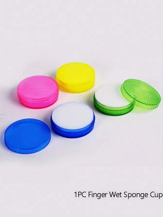 1/4 pezzi Umidificatore multicolore a spugna per tazze, inumidificatore per dita, spugna per mani bagnate, inumidificatore per dita (blu, verde, rosa, giallo), carta inumidificante per dita, spugna lavabile, cancellino per lavagna bianca a secco, adatto per ufficio, apprendimento domestico, umidificatore da tavolo in plastica rotondo da 3,07 pollici, spugna inumidificante per dita per valuta, banconote da banca, documenti, utilizzato da contabili, cassieri, impiegati bancari, forniture da ufficio portatili