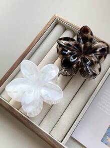 2 piezas Pinza de pelo transparente con estampado clásico de leopardo de 8 cm, elegante y retro, adecuada para trenzas, coletas, moños, apta para uso diario casual, ir y venir, vacaciones, fiestas, citas, escuela, universidad, accesorios de pelo de mujer para outfits de vacaciones