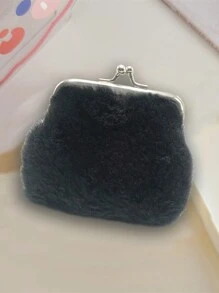 毛绒零钱包，短款毛绒零钱包，多功能便携零钱包，女士礼物，全新设计，适合摄影、男女通用、情侣、日常使用、约会、生日、节日、返校、度假、海滩、旅行、通勤、学生、野餐、露营等场合，简约零钱包，女孩的理想礼物 - 彩色 - 查看 14