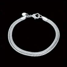 925 Sterling Silver Bracelet, Luxury Bracelet, Elegant Jewelry Gift, Suitable For Daily Wear - White - View 3