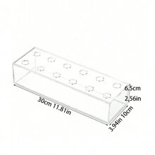 1 件亚克力现代简约矩形花瓶，装饰花瓶，适合婚礼、家居、餐厅，透明最佳礼物 - 彩色 - 查看 8