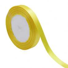 Rolo de fita de cetim premium - 12 mm de largura, 25 jardas - Cores sortidas para artesanato, embrulhos de presentes, decoração de festas e caixas de doces de Natal