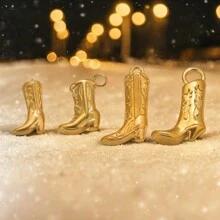 3pcs Stainless Steel Shoe Pendant DIY Necklace Earrings Jewelry Accessory Making - Boot Pendant - View 5