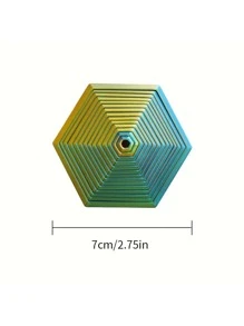 1pc Mini Hexagon Stress Relief Toy, 3D Printed Hexahedron Fidget Toy - Helps You Relax And Entertain! Christmas Gift,Fidget Squishy,3d Fidget Toys,Fidget Toys>Decompression Toys,Fidget Toys,Fidget,Toys - Multicolor - View 4