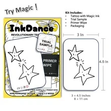 1 Bộ hình xăm công nghệ cách mạng "Spark", Hình xăm bán vĩnh viễn, Hình xăm tạm thời, Lâu trôi, Hình xăm nam nữ, Ngôi sao, Hình xăm giả, Chống nước, Hình xăm trông giống thật, Có nguồn gốc từ thực vật X040 - màu đen - Xem 3