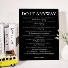 Inspirational Canvas Wall Art Motivational Do It Anyway Quote Canvas Print Positive Canvas Painting Office Home Wall Decor - Framed - View 2
