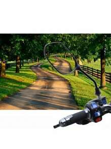 2pcs Universal Motorcycle Mirrors, Motorcycle Accessories, Motorcycle Rearview Mirror - 黑色 - 查看 5