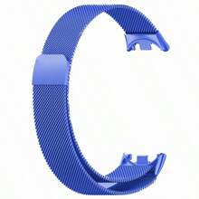 Pulseira de Malha Milanesa Compatível com Xiaomi Mi Band 9/8, Pulseira de Relógio de Metal Magnética em Aço Inoxidável para Substituição da Pulseira Mi Band 8/9