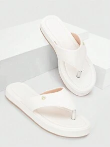 Macerata Flat Slippers, Comfortable, Casual Style - White - View 1