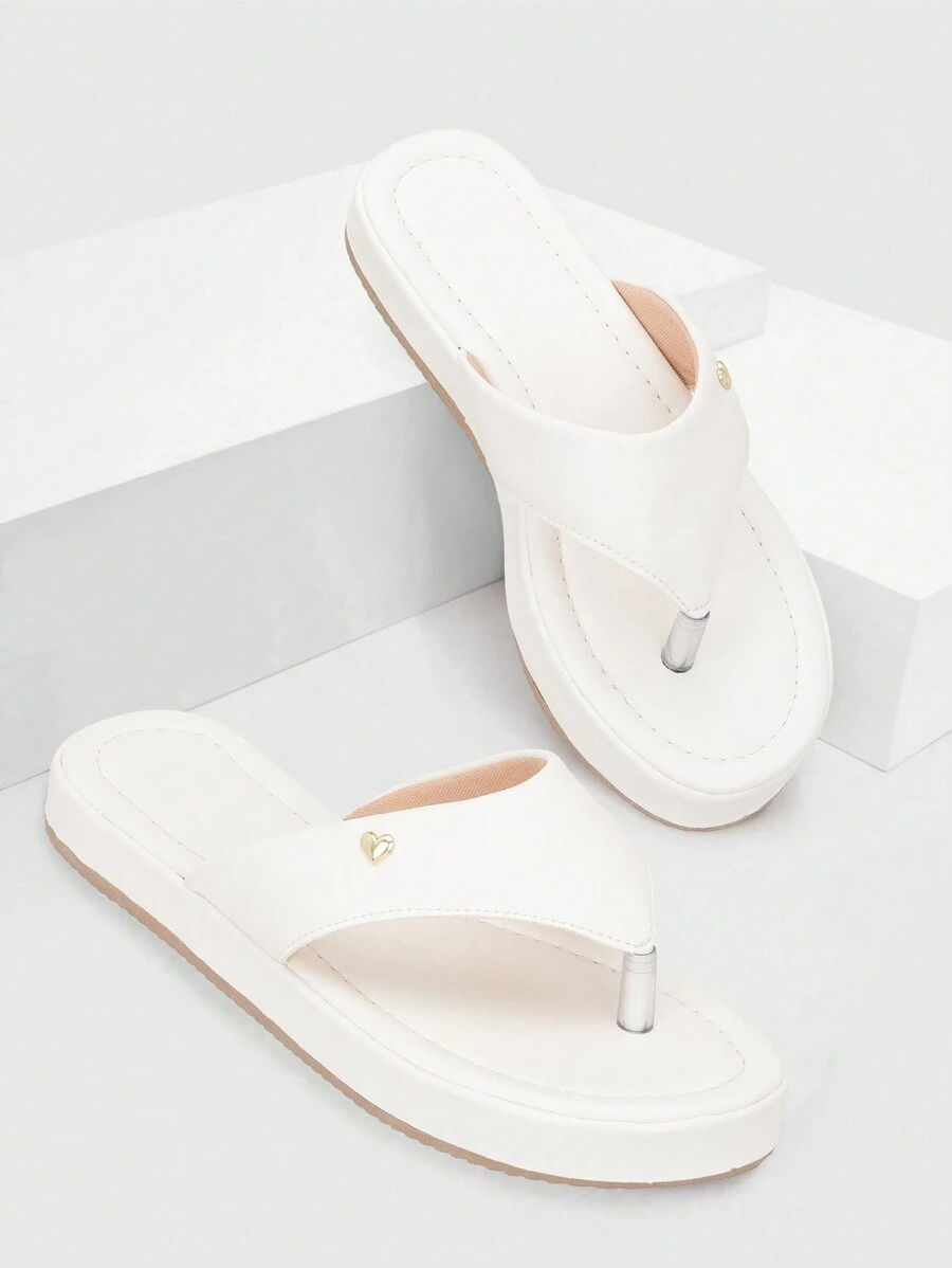 Macerata Flat Slippers, Comfortable, Casual Style - White - View 1