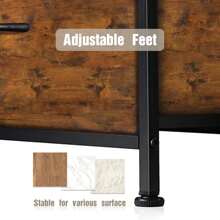 Sweetcrispy 卧室10抽屉梳妆台，现代布艺抽屉梳妆台系列，储物柜整理单元，带布艺箱的储物塔，梳妆台和五斗橱，抽屉柜，金属框架，办公室、客厅、卧室、返校宿舍收纳的轻质家具 - 棕色 - 查看 8