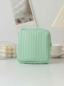 1 pieza Bolsa organizadora de color caramelo, bolsa de almacenamiento para toallas sanitarias/tampones, monedero con cierre para sujetar lápices de labios, brochas, cuidado de la piel, teléfono, monedas y artículos pequeños, para uso en el hogar/viaje/escuela, con vibras bohemias, para vacaciones en la playa, colección de baño, colección de dormitorio, gran capacidad