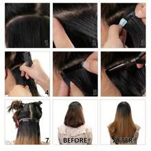 99j# Wine Red Thick Tape In Hair Extensions Human Hair 10-26 Inches 50g 20Pcs/Pack Tape Ins Human Hair Extensions Real Human Hair Tape In Extensions Silky Straight - S18/613 - 查看 6