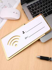 LUGZI 1 件 3D 亚克力 Wifi 密码标牌，防水防晒不褪色，镜面清晰易清洁，适用于家庭、办公室、酒店、餐厅等场景，自粘式安装方便，是最佳礼物 - 金色 - 查看 5