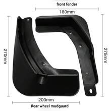 4Pcs Car Mud Flaps Splash Guards Mudguards Mudflaps, Front And Rear Side Vehicles Mud Guards Body Protector, Compatible For 17 Magotan B8 2015-2019 - Black - View 3
