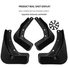4Pcs Car Mud Flaps Splash Guards Mudguards Mudflaps, Front And Rear Side Vehicles Mud Guards Body Protector, Compatible For 17 Magotan B8 2015-2019 - Black - View 2