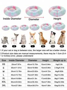 1 chiếc ổ nằm tròn cho thú cưng HUITAIYANG hình bánh donut bằng vải nhung màu cầu vồng, không thể tháo rời, mềm mại và thoải mái, có thể giặt trực tiếp, phù hợp cho mèo và chó nhỏ/trung bình, sử dụng hàng ngày và mang theo khi ra ngoài. - Nhiều màu - Xem 3
