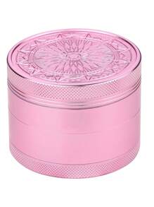 BROS 1 Máy nghiền Grinde Premium Pink - Dụng cụ nghiền kim loại 4 lớp 2,5" (63mm) kèm dụng cụ cạo - Máy nghiền hợp kim họa tiết hoa - Phụ kiện gia dụng bền bỉ - Nhiều màu - Xem 5