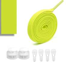 弹性免系带鞋带，扁平鞋带，适用于男士和女士运动鞋。带金属锁的快速松紧鞋带，鞋带。