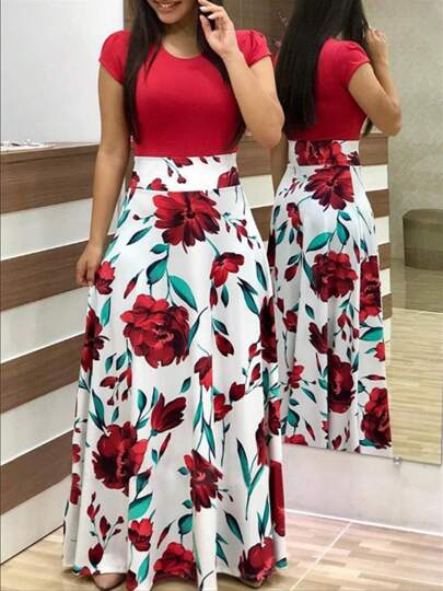 Vestido de lunares para mujer Vestido de línea A con estampado de lunares Casual