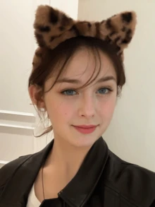 VBOOR 1/2/3 件豹纹发饰套装，包括豹纹毛绒头带、发夹、发带 - 适合女士和女孩，日常发饰 - 居家和外出必备发饰，2025 年新时尚 - 彩色 - 查看 3