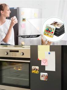 1 pieza Pegatinas personalizadas para refrigerador que admiten fotos personalizadas, impresas y decoradas claramente. Recuerdos para registrar momentos hermosos entre familiares, amigos y parejas. Se pueden adherir a refrigeradores, puertas de metal, gabinetes de computadoras y otros artículos de metal. Adhesivos elegantes, adorables, coloridos, personalizados, únicos, regalos ideales para ella, amigos, hijo, hija, estudiantes escolares, trabajadores, escuela, hogar, oficina