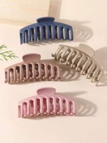 4 pinzas para el cabello de niña, pasadores para el cabello grandes antideslizantes, pasadores de plástico mates de colores de moda, accesorios para el cabello delgados y gruesos para uso diario