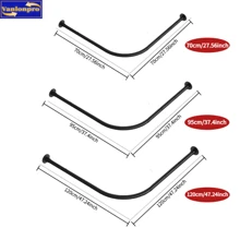 1pc Black/White Curved Shower Curtain Rod, Suitable For Corner Installation, Space Saving Curved Shower Curtain Rod, Bathroom Shower Curtain Hanging Rod, Drill & No-Drill Installation Curved Shower Curtain Rod, Shower Curtain Rod, Fits Lightweight Shower Curtain Home Bathroom Decor Fall Decor Bathroom Accessories Back To School