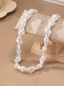 1 Set Of 2024 European And American Style Sweet, Cool, Cold, Light Luxury, Niche High-End Feeling, New Asymmetrical Shaped Bead Necklace Bracelet Earring Set, Elegant And High-End Feeling, Collarbone Chain Simple And Exquisite, And Women's Banquet Parties, Daily Commuting Wear - Jewelry Set - View 19