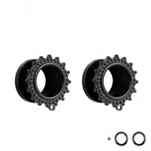 2PCS Screw 316L Stainless Steel Retro Ear Gauges Stretcher Piercing Ring Tunnels Expander Plugs Pair Selling