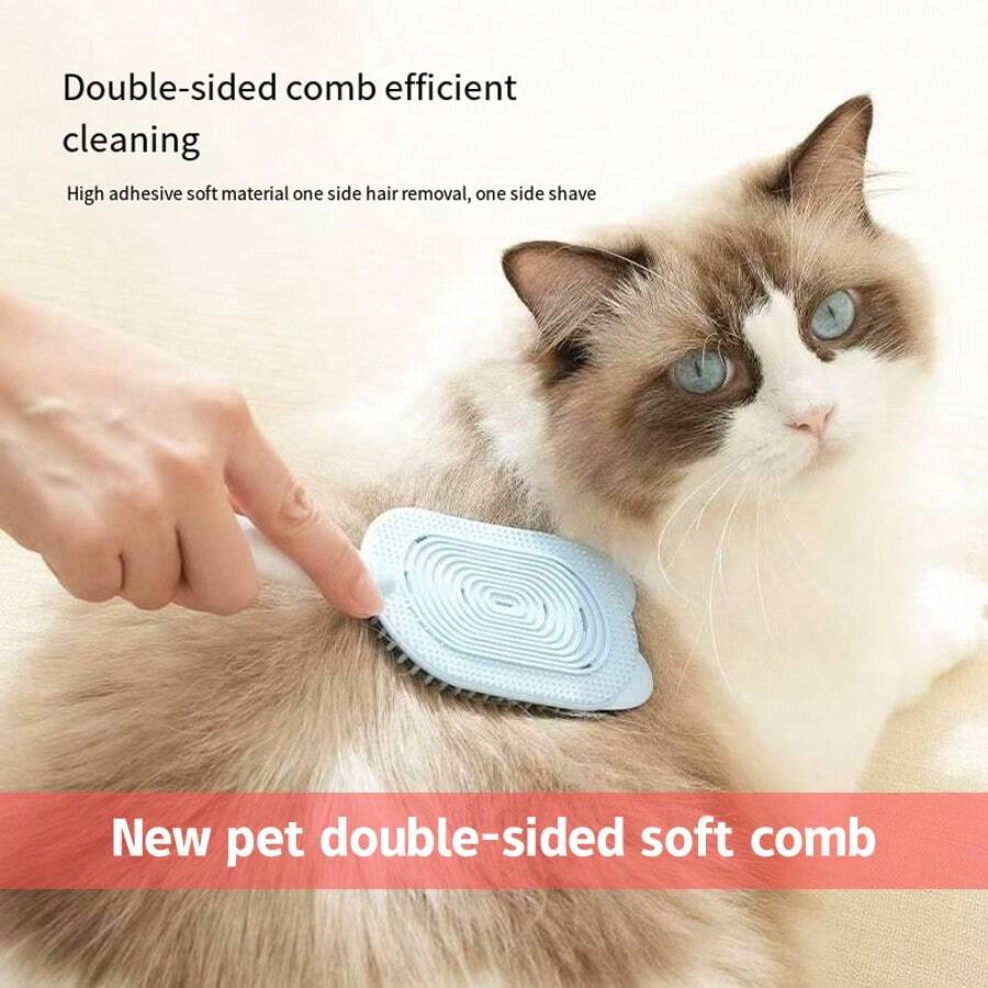 2x Katzenbürste Aus Gummi - Pflege & Massage Für Haustiere