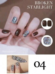 MISS SHAKA 10ml Gel Nail Polish Nail Art Pink Blue Explosion Flash Glitter Star Chasing Month By Month Flash Platinum Gel Nail Polish 2025 New Autumn And Winter Online Red Popular Whitening Nail Shop Exclusive For Women & Girl Holiday Gift.